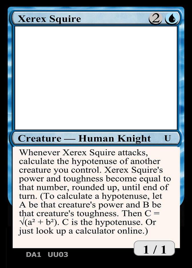 Xerex Squire — Unknown Event (UNK) #UU03c