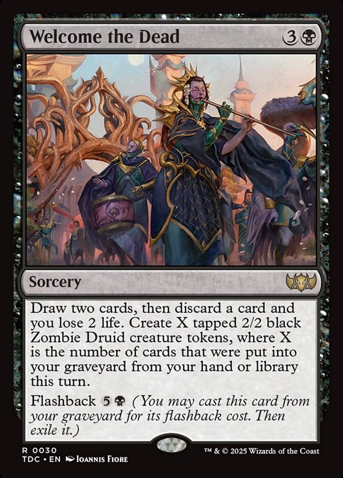Welcome the Dead — Tarkir: Dragonstorm Commander (TDC) #30
