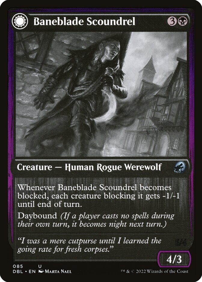 Baneblade Scoundrel // Baneclaw Marauder — Innistrad: Double Feature (DBL) #85