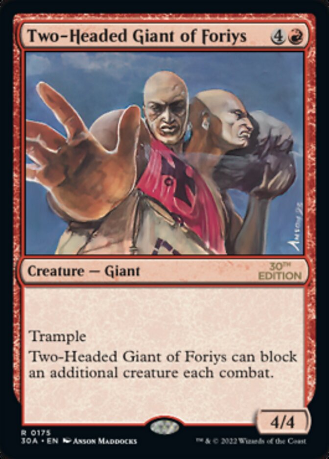 Two-Headed Giant of Foriys — 30th Anniversary Edition (30A) #175