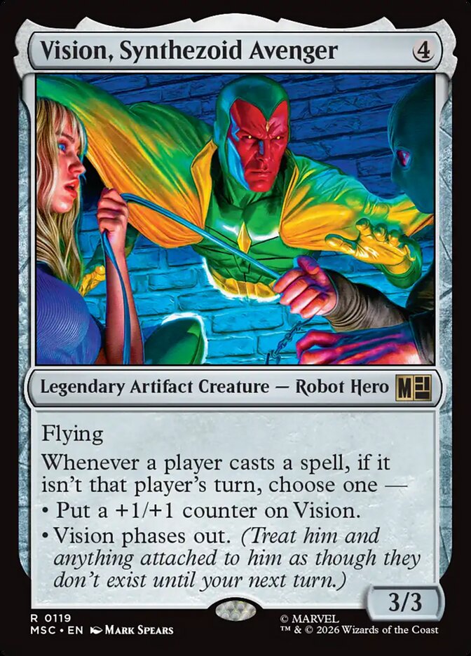 Vision, Synthezoid Avenger — Marvel Super Heroes Commander (MSC) #119