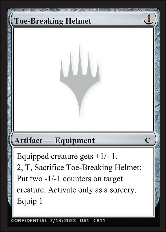 Toe-Breaking Helmet — Unknown Event (UNK) #CA11