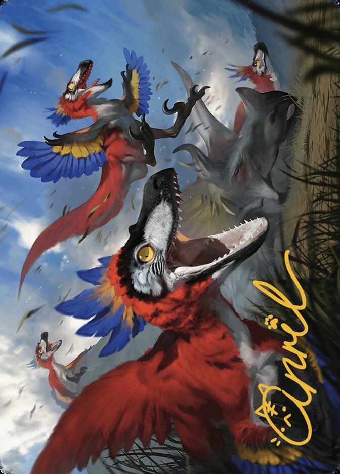 Wrathful Raptors // Wrathful Raptors — The Lost Caverns of Ixalan Art Series (ALCI) #77