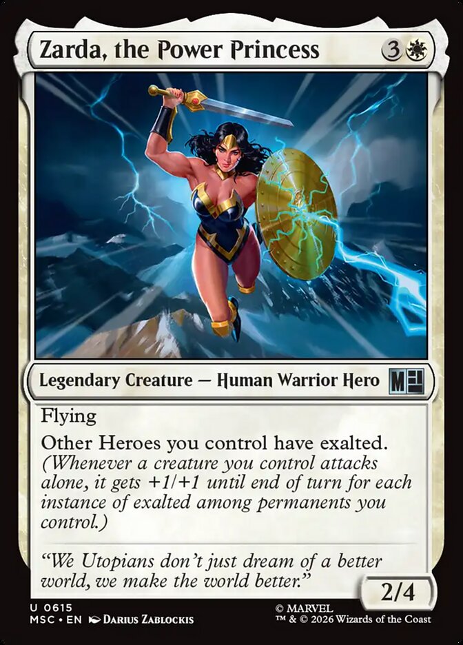 Zarda, the Power Princess — Marvel Super Heroes Commander (MSC) #615