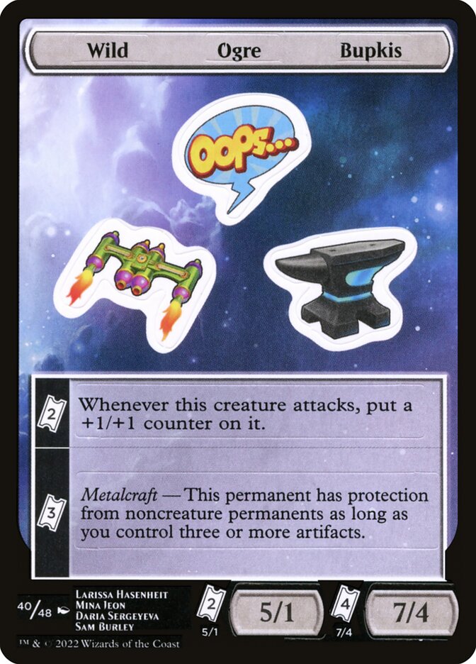 Wild Ogre Bupkis — Unfinity Sticker Sheets (SUNF) #40