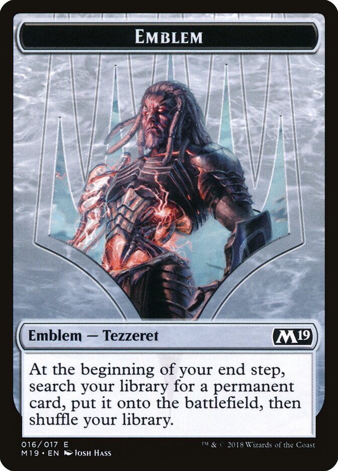 Tezzeret, Artifice Master Emblem — Core Set 2019 Tokens (TM19) #16
