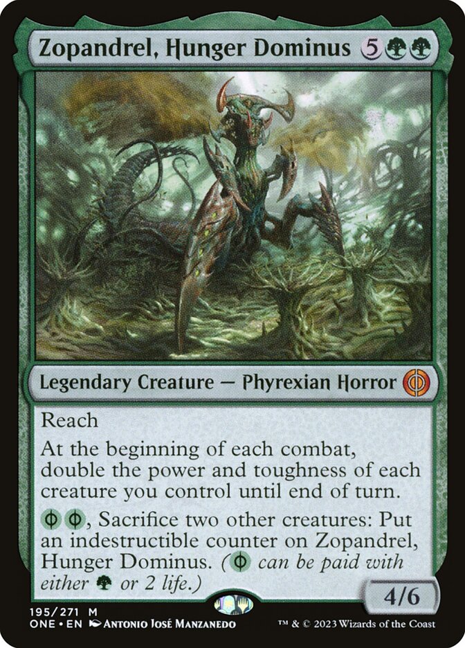 Zopandrel, Hunger Dominus — Phyrexia: All Will Be One (ONE) #195