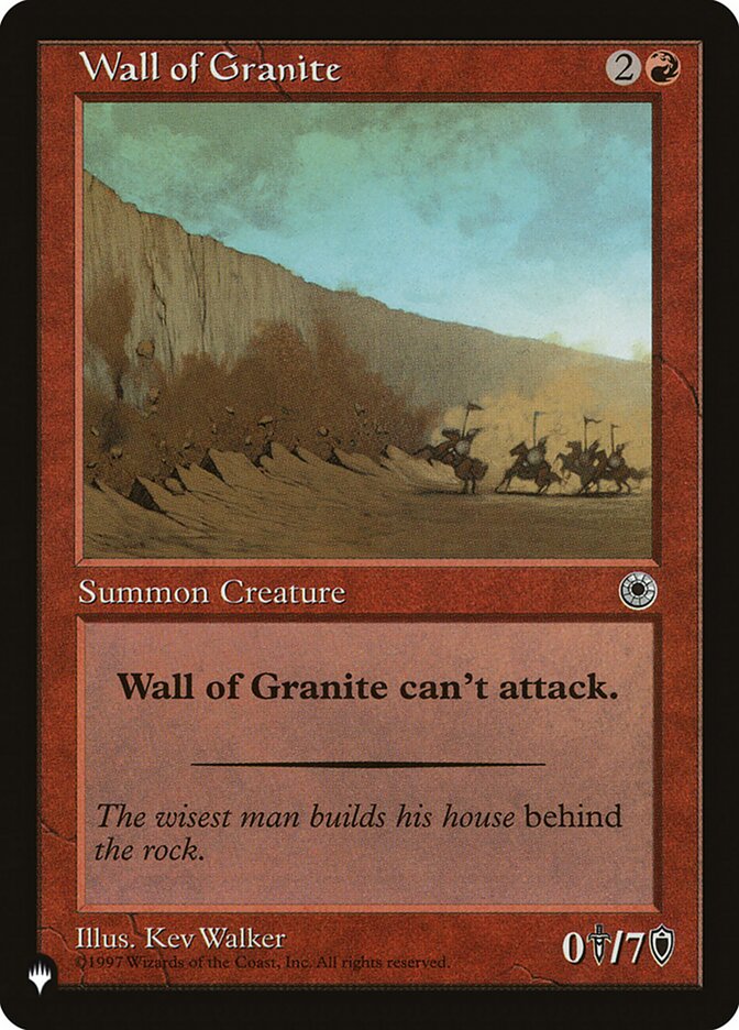 Wall of Granite — The List (PLST) #POR-155