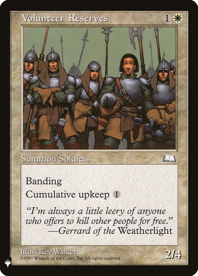 Volunteer Reserves — The List (PLST) #WTH-29