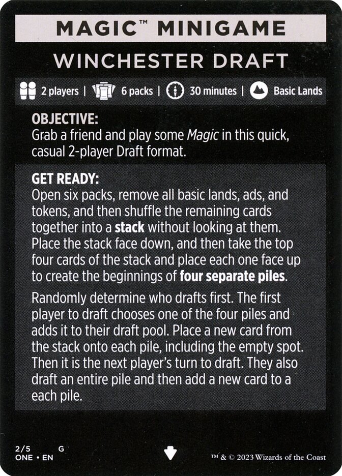 Winchester Draft // Winchester Draft (cont'd) — Phyrexia: All Will Be One Minigames (MONE) #2