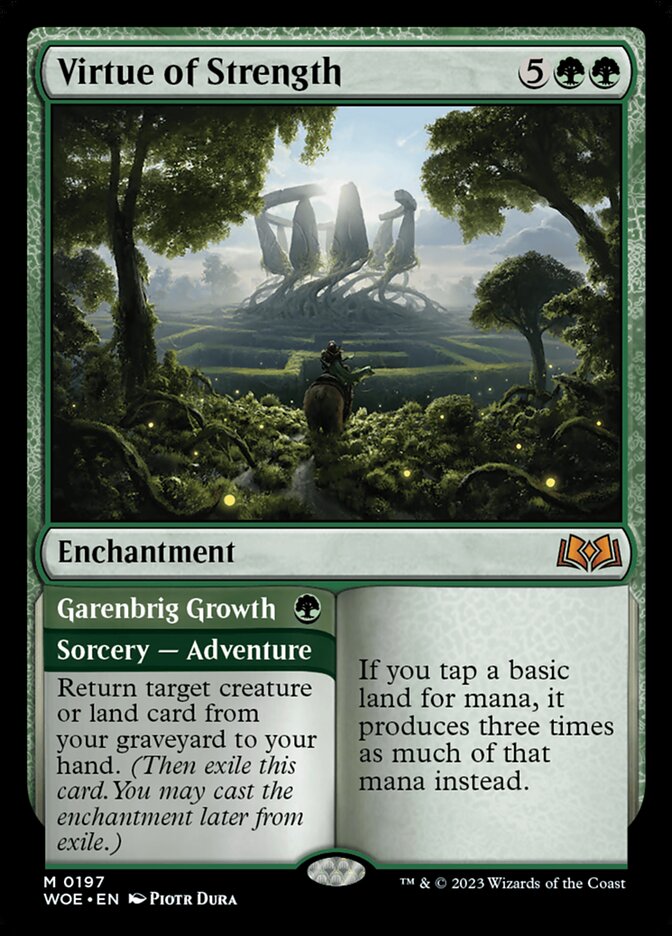 Virtue of Strength // Garenbrig Growth — Wilds of Eldraine (WOE) #197